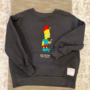 Zara Black Holiday Graphic Kids Sweater